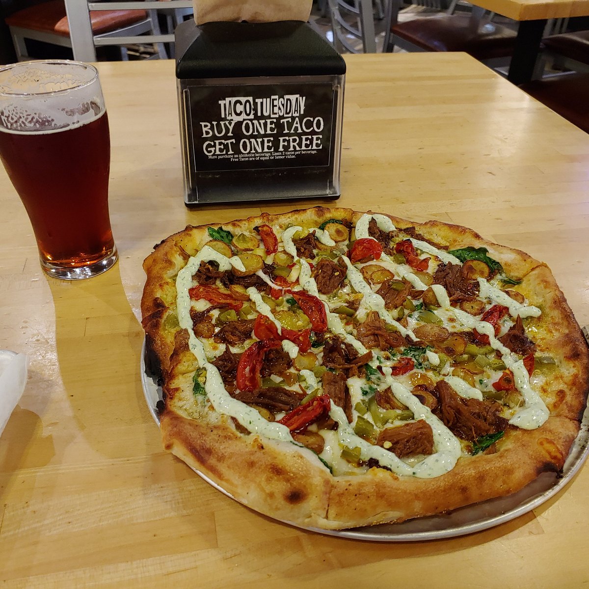 The Cosmos signature dishes The Angry Bee (Soppressata & Hot Honey)Margherita PizzaThe Popper (Jalapeño & Bacon)The Fungi